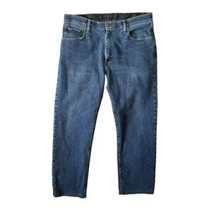 Wrangler Jeans Men's Size 36x30 Regular Fit Denim Blue Jean Pants Straight Leg